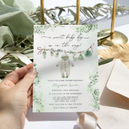 Convites Boho Sage Green Baby Boy Chá de fraldas