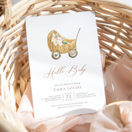 Convites Boho Sexo Nurserário Neutro Alô Chá de fraldas