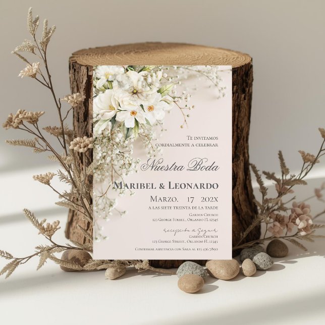 Convites Boho Spanish Wedding Invitation (Criador carregado)