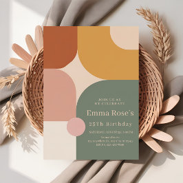 Convites Boho Stripes Birthday Bash – Mint & Orange