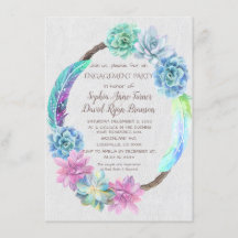 Boho Succultus Wreath Festa de noivado