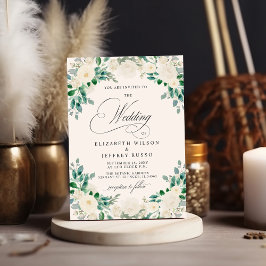 Convites Boho Summer Primavera Ivory Floral Casamento Elega