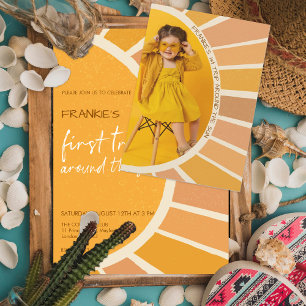 Convites Boho Summer Primeira Viagem Em Torno Do Sun Foto A