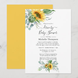 Convites Boho Sunflower Eucalyptus Drive Por Chá