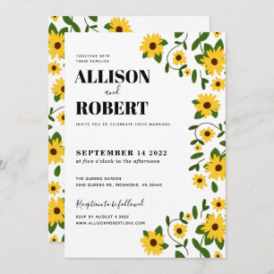 Convites Boho Sunflower Patch Invitation