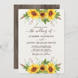 Convites Boho Sunflower Summer Wedcolor