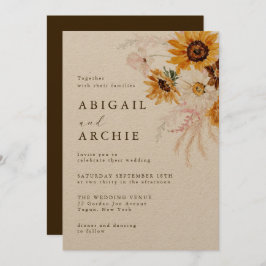 Convites Boho Sunshine Floral Wedding