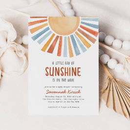 Convites Boho Sunshine Gênero Chá de fraldas neutro