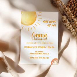 Convites Boho Sunshine primeiro aniversario