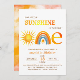 Convites Boho Sunshine, uma aquarela de celebração