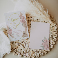 Boho Teddy Bear Rosa e Dourado Aniversário