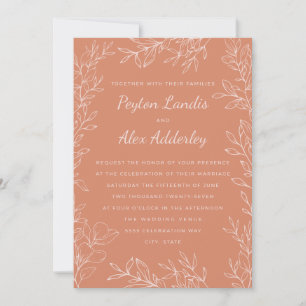 Convites Boho Terracotta Blush Wedding