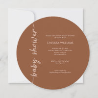 Boho Terracotta Brown + Chá de fraldas bege