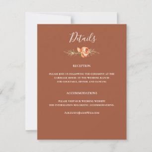 Convites Boho Terracotta - Detalhes do Casamento Floral