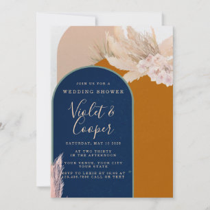 Convites Boho Terracotta e Chá de casamento de Arco Marinho