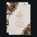 Convites Boho Terracotta Greenery Floral 60º Aniversário<br><div class="desc">Celebre um marco em estilo com nosso Boho Terracotta Greenery Floral 60º Convite de Aniversário. Da caligrafia feita à mão até ao terracota e às flores de aquarela de flores secas verdes, este convite dá o tom para o seu dia especial. Com o padrão floral correspondente na parte de trás...</div>