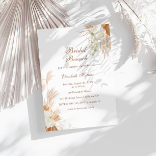 Convites Boho Terracotta Pampas - Orquídea Bridal Brunch
