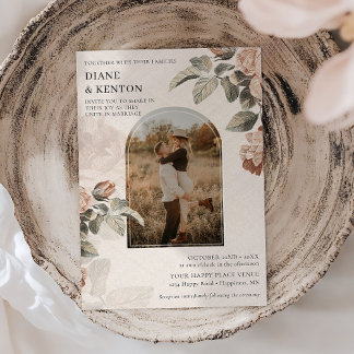 Convites Boho Terracotta Rose Sage Greenery Wedding |