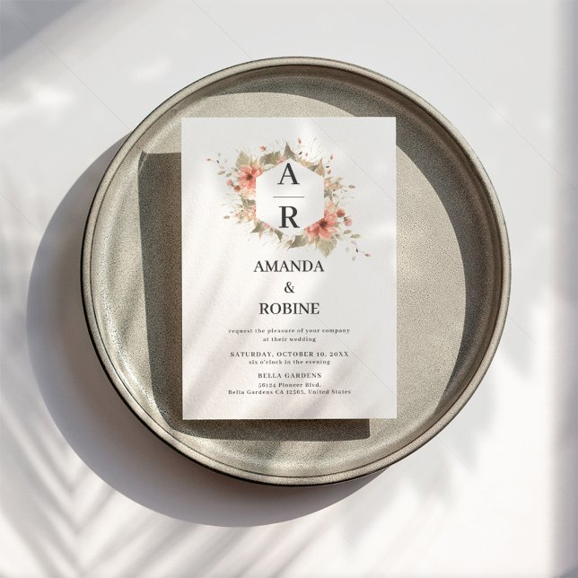 Convites Boho Terracotta Watercolor Invitation (Criador carregado)