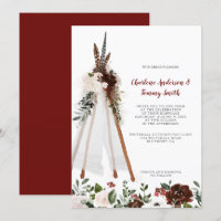 Boho Tribal Feather Buquê Floral Casamento Teepee