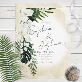 Convites Boho Tropical Beach Watercolor Invitation