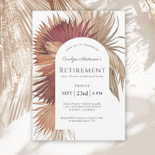 Convites Boho Tropical Fan Palms Retirement Party