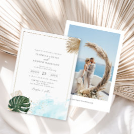Convites Boho Tropical Palm Beach Wedding