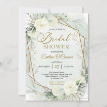 Boho verde e flores brancas falham estrutura doura