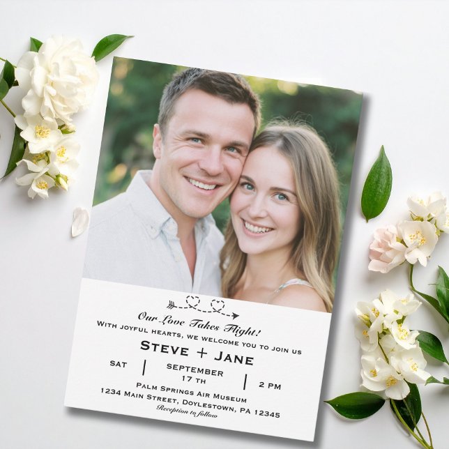Convites Boho Viagem Casamento Elegante Foto Personalizada (Criador carregado)