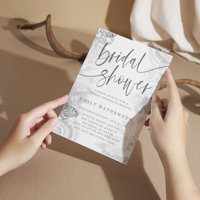 Convites Boho Vintage Garden & Butterfly Weding (Criador carregado)