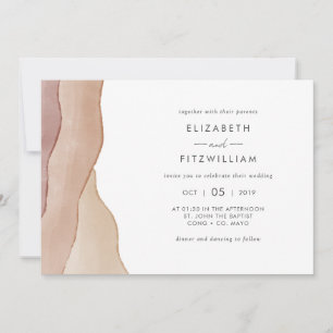 Convites Boho Watercolor Abstrato Wedding