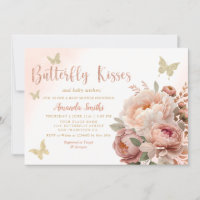 Boho Watercolor Butterfly Beija Chá de fraldas Rap