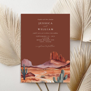 Convites Boho Watercolor Desert Wedding