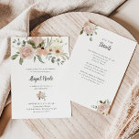 Convites Boho Watercolor Flower Bat Mitzvah com detalhes<br><div class="desc">Este simples e elegante convite do Bat Mitzvah apresenta um buquê rústico de flores aquáticas e verde em tons neutros de pêssego, terracota e marfim, com texto e roteiro escuros. A parte de trás do convite contém buquês florais mais adoráveis, com espaço para adicionar mais detalhes para seus convidados, como...</div>