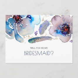 Convites Boho Watercolor Flowers - Você Será Minha Bridesma