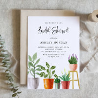 Boho Watercolor Plantas Chá de panela