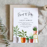 Convites Boho Watercolor Plantas Vedantes Doce 16 Festa<br><div class="desc">Convide convidados para o seu evento com este convite de festas 16 doce e personalizável. Apresenta ilustrações em aquarela de plantas domésticas com vasos, como lily de pêssego, lavanda e suculentos. Personalize este convite de aniversário do tema da planta adicionando seus próprios detalhes. Este belo convite de 16 é perfeito...</div>