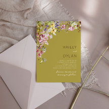 Boho Watercolor Wildflower Meadow Wedding