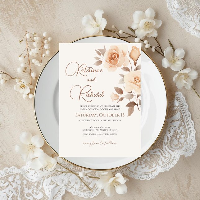 Convites Boho Wedding Invitation (Criador carregado)