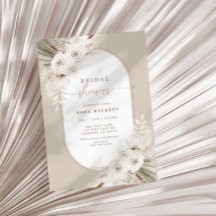 Boho White Chá de panela Floral Seco