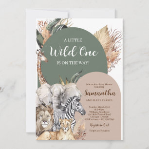 Convites Boho Wild One Chá de fraldas