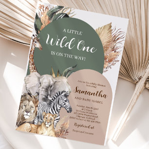 Convites Boho Wild One Chá de fraldas