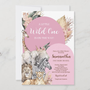 Convites Boho Wild One Girl Chá de fraldas