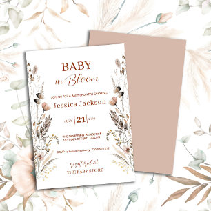 Convites Boho Wildflower Baby in Bloom