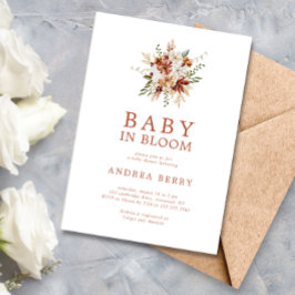 Convites Boho Wildflower Baby in Bloom Chá de fraldas