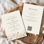 Convites Boho Wildflower Beige All in One QR Code Wedding<br><div class="desc">Mergulhe seus convidados no romance da natureza com nosso convite para casamentos de Boho Wildflower Garden. Inspirado pela beleza das flores indomadas, este convite captura a essência de uma celebração livre-espirituosa. A design encantadora apresenta flores silvestres delicadas dançando em meio a um verde-luxuoso, definindo o tom perfeito para o seu...</div>
