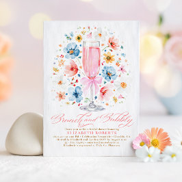 Convites Boho Wildflower Brunch e Chá de panela Borracha