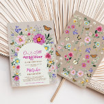 Convites Boho Wildflower Butterfly Garden Girl Chá de frald<br><div class="desc">Apresentando um conjunto vibrante de flores silvestres coloridas do véu e borboletas delicadas, este belo convite encarna a frescura e a capricho da primavera. O arranjo floral se rompe com cores vivas, entrelaçado com a graciosa flauta das asas de borboletas, cada elemento rendido em detalhes refinados para capturar a essência...</div>