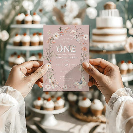 Convites Boho Wildflower Floral Baby Birthday