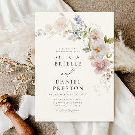 Convites Boho Wildflower Garden Wedding